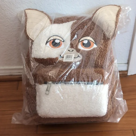 Brand New Gremlins classic movie Gizmo character Faux Fur Mini backpak Brand New Gremlins Classic Movie Gizmo Character Faux Fur  main image 4